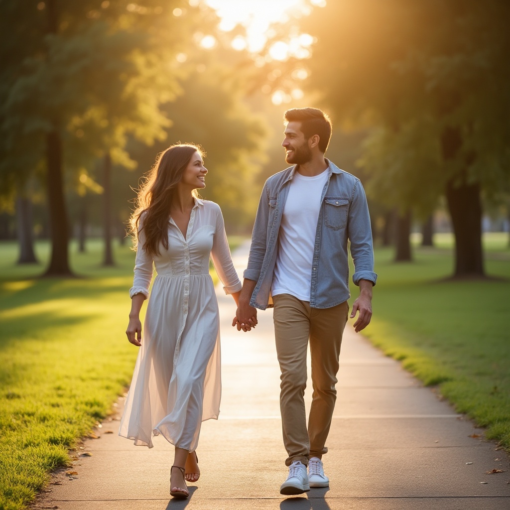 Holding Hands with a Loving Gesture