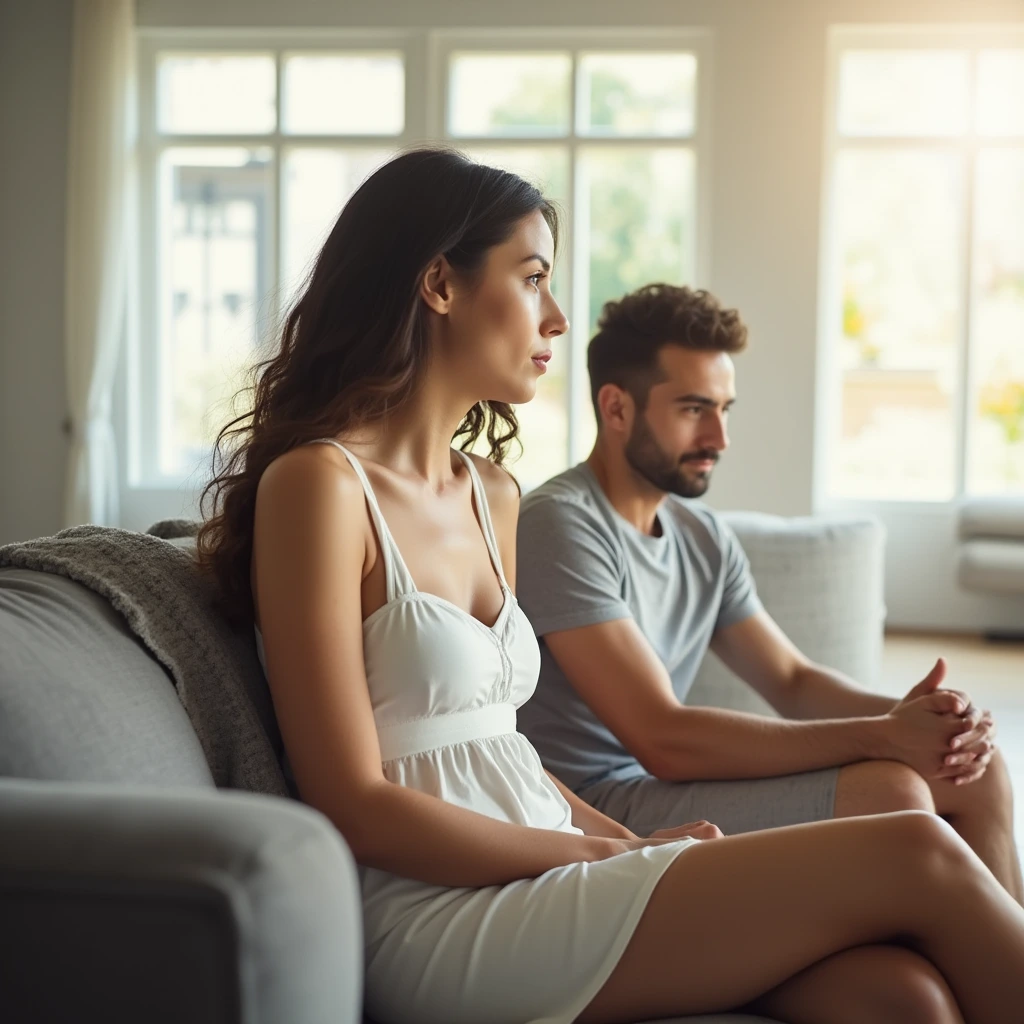 Couple Sitting Apart